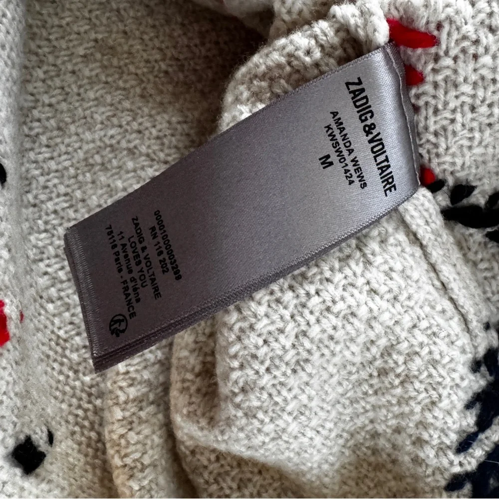 Zadig and Voltaire Amanda Wews Cashmere Wool Blend Sweater